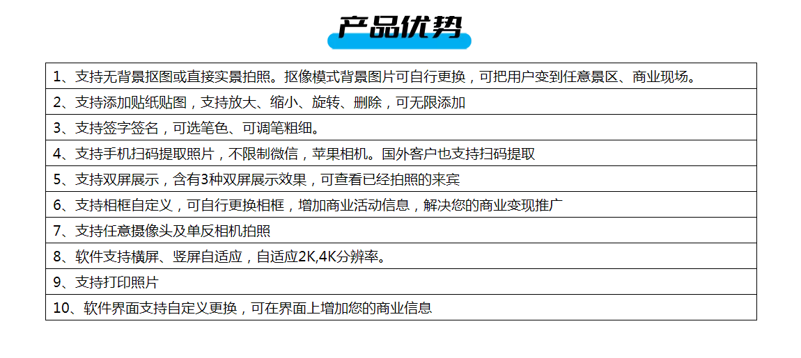 六合一功能大頭貼拍照機
